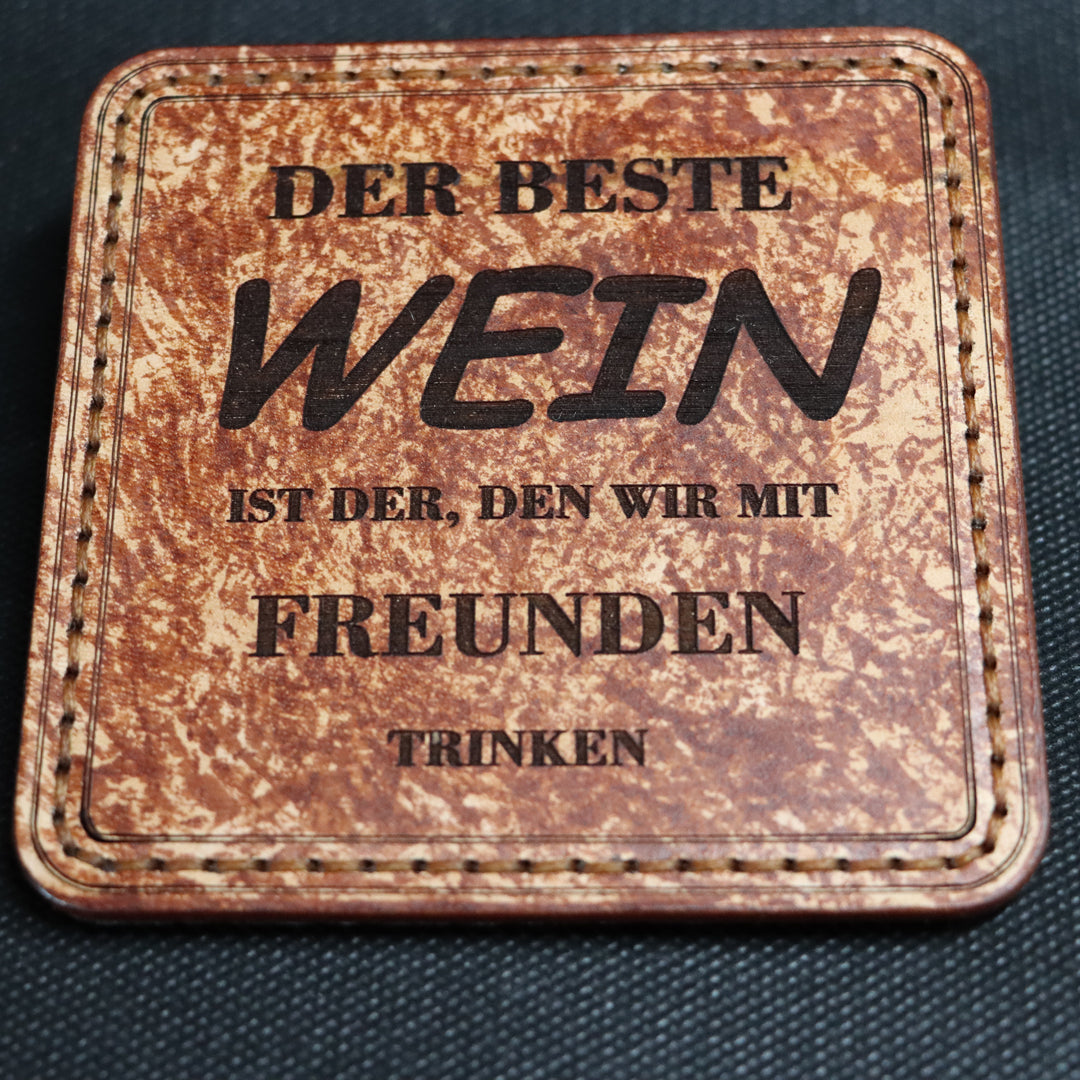 Leder-Untersetzer Set - Vintage