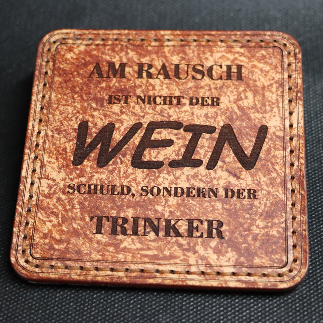 Leder-Untersetzer Set - Vintage