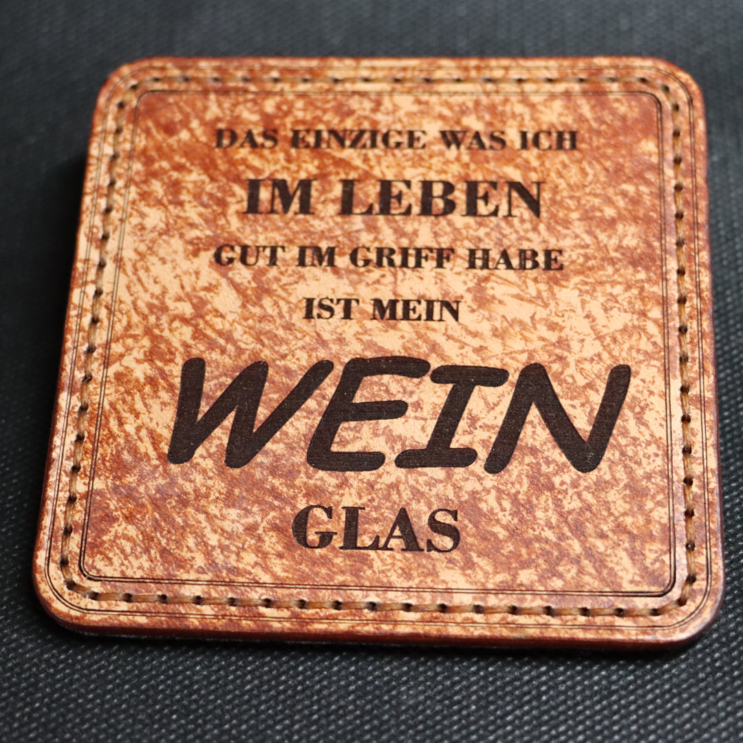 Leder-Untersetzer Set - Vintage