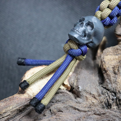 Blau/Sand mit Totenkopf
