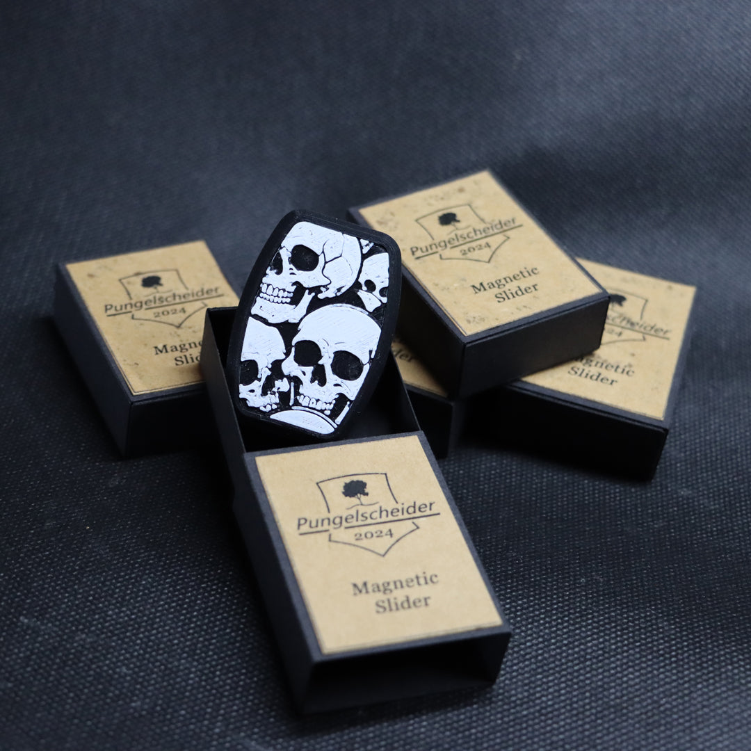 Magnetic Slider - Skull weiß