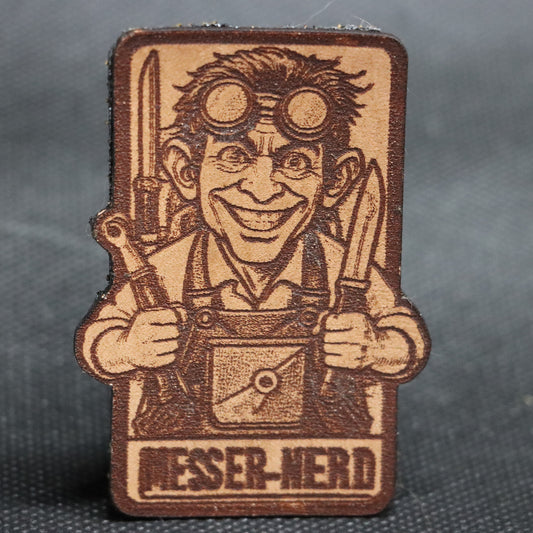 Leder-Patch „Messer-Nerd“